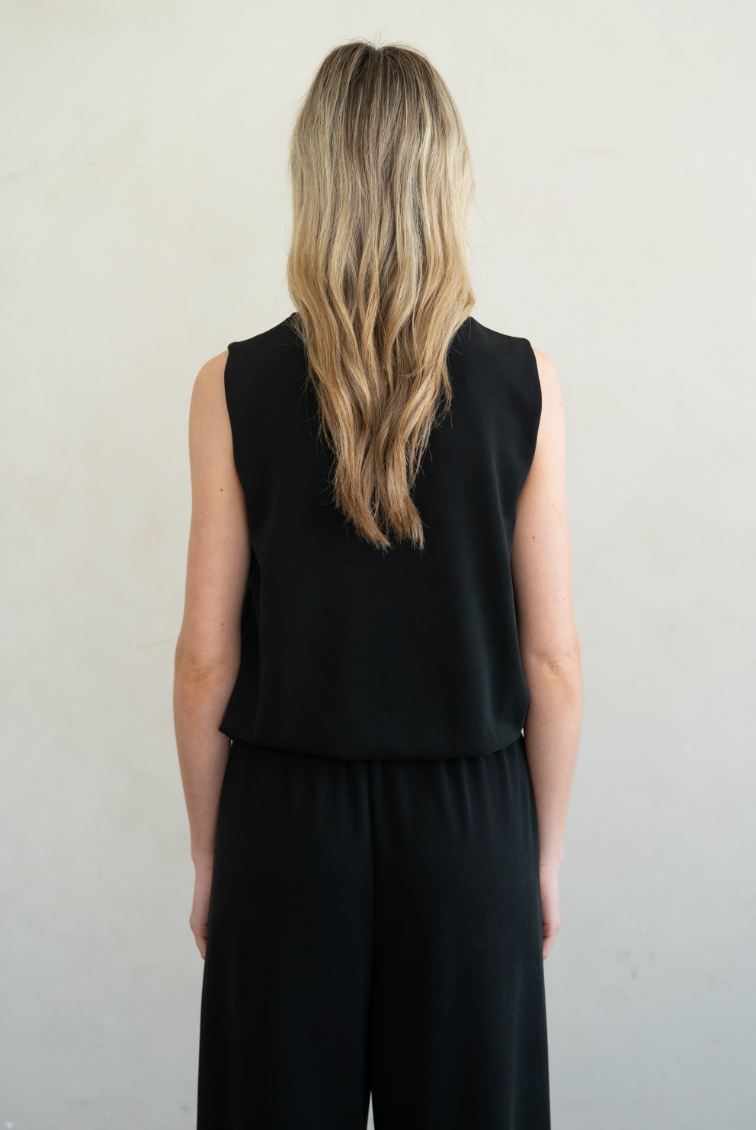 Bubble Hem Sleeveless Top