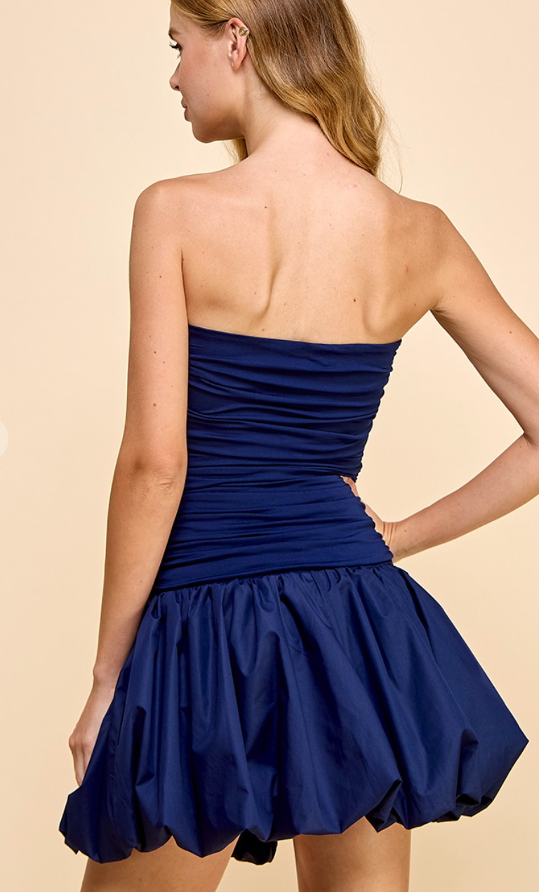 Strapless Ruched Dress