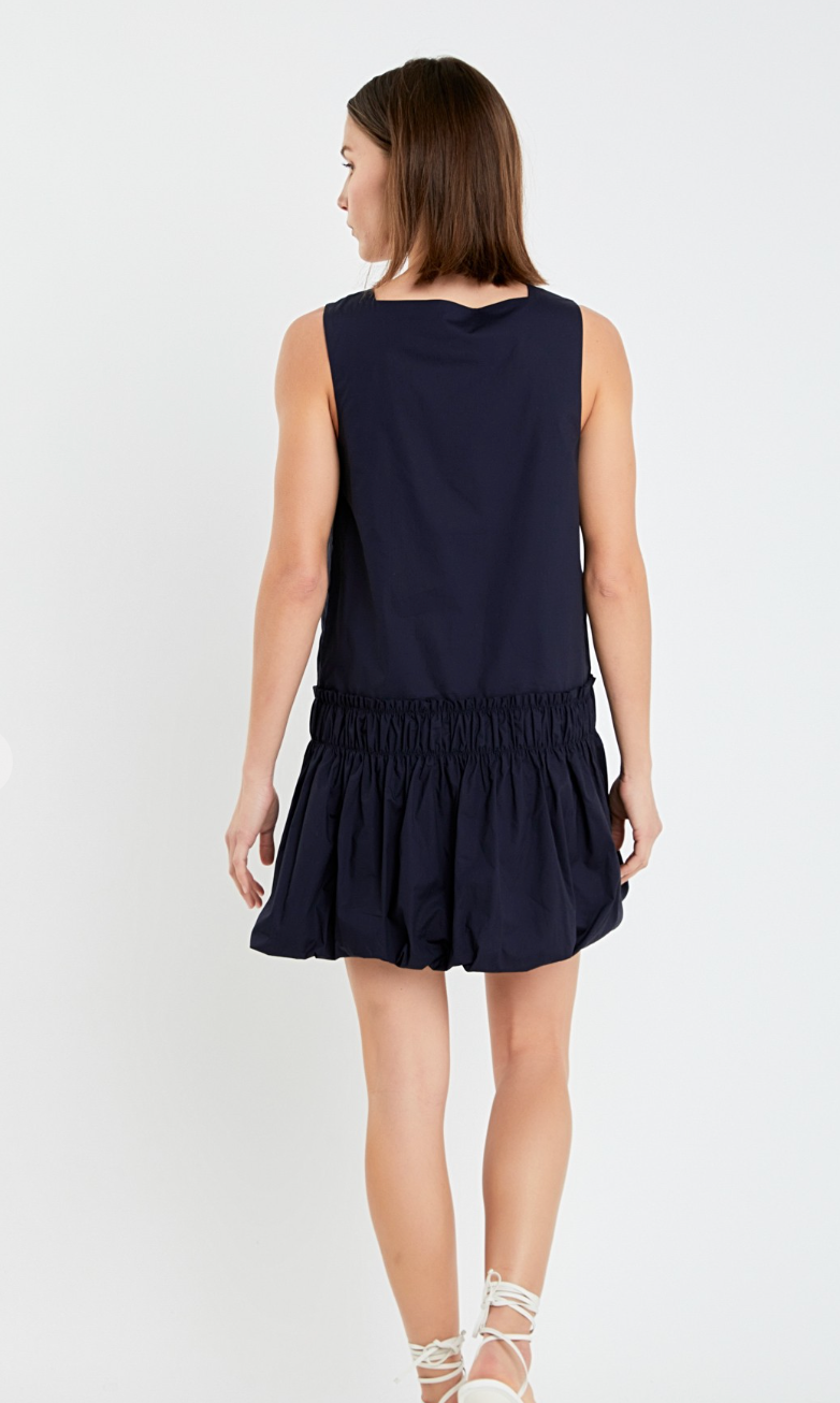 Shirring Detailed Sleeveless Dress