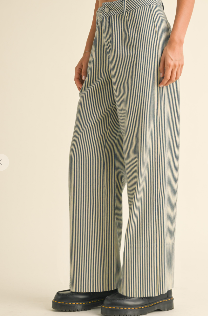 Striped Pattern Pants (Set)