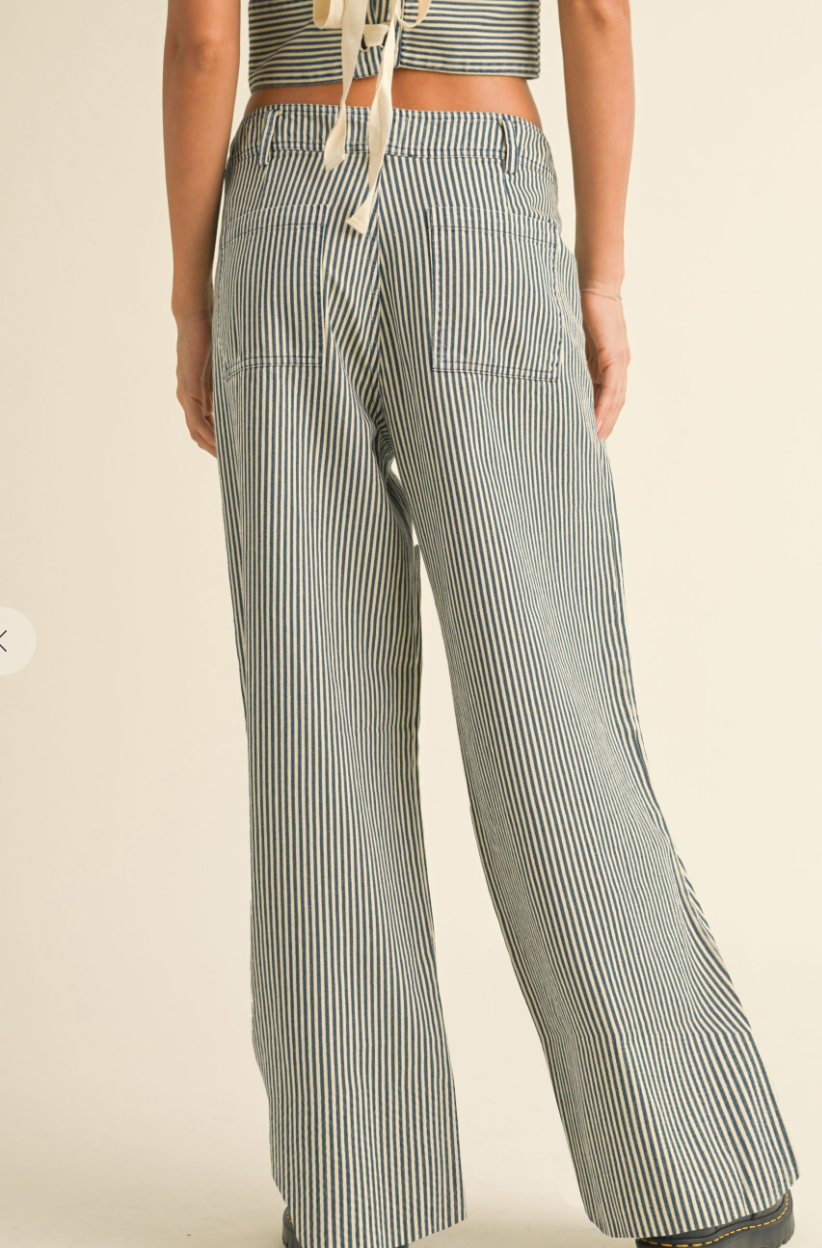 Striped Pattern Pants (Set)