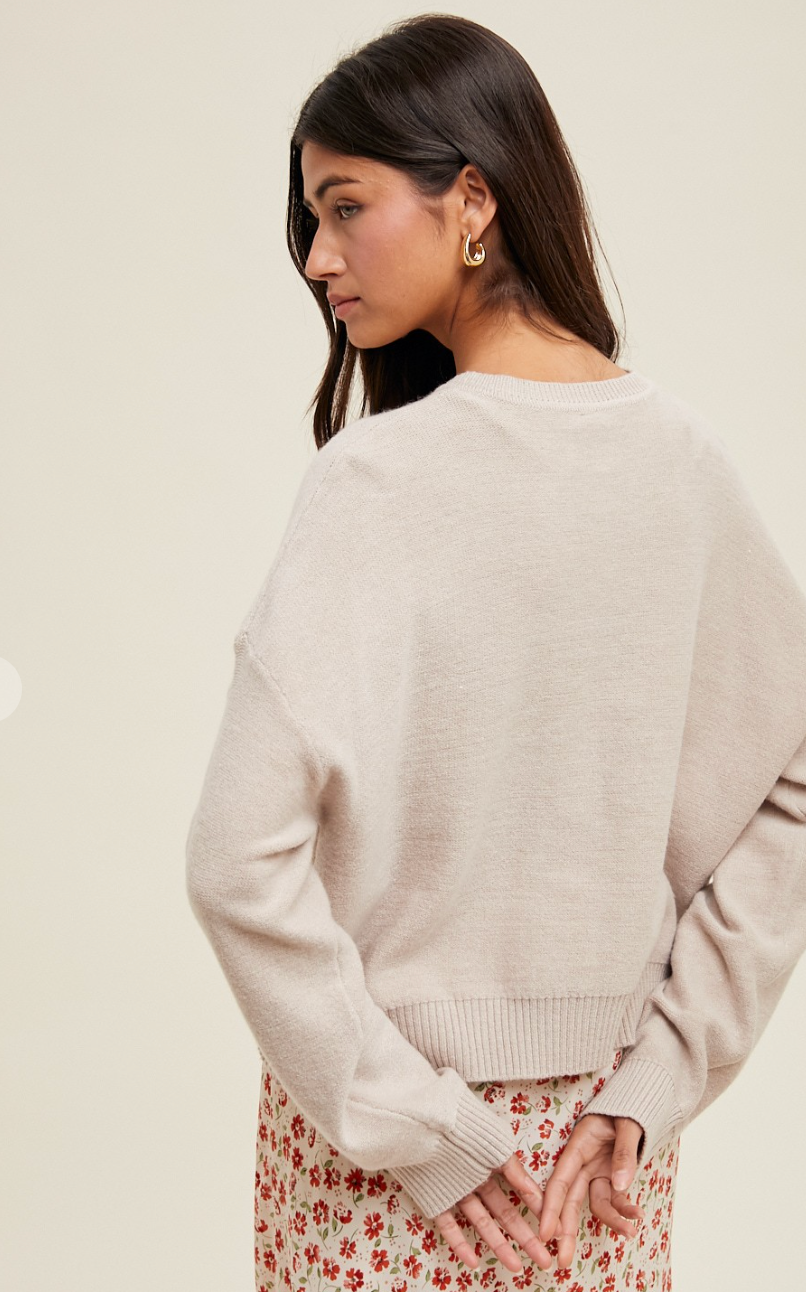 Henley Button Up Sweater