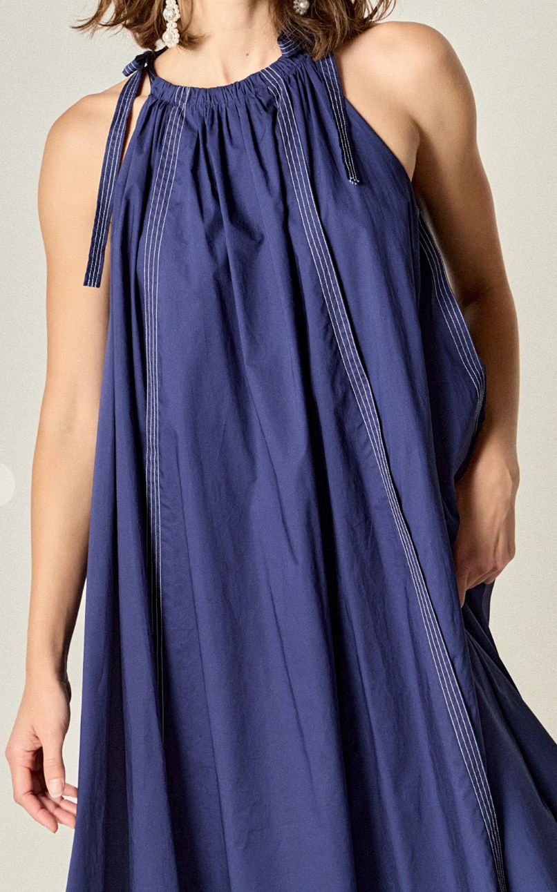 Halter Neck Midi Dress