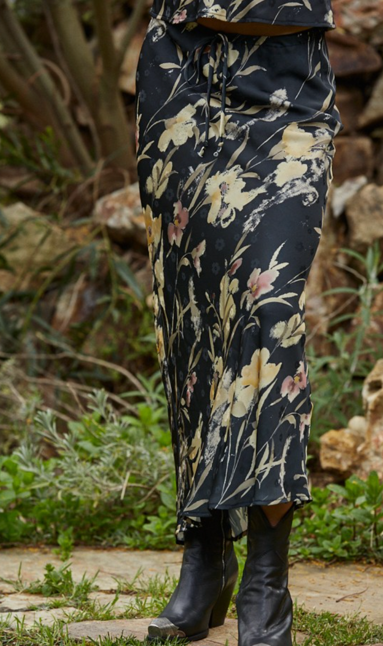 Maelys Floral Midi Skirt