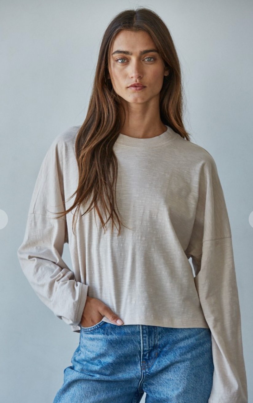 Everyday Mock Neck Long Sleeve Top
