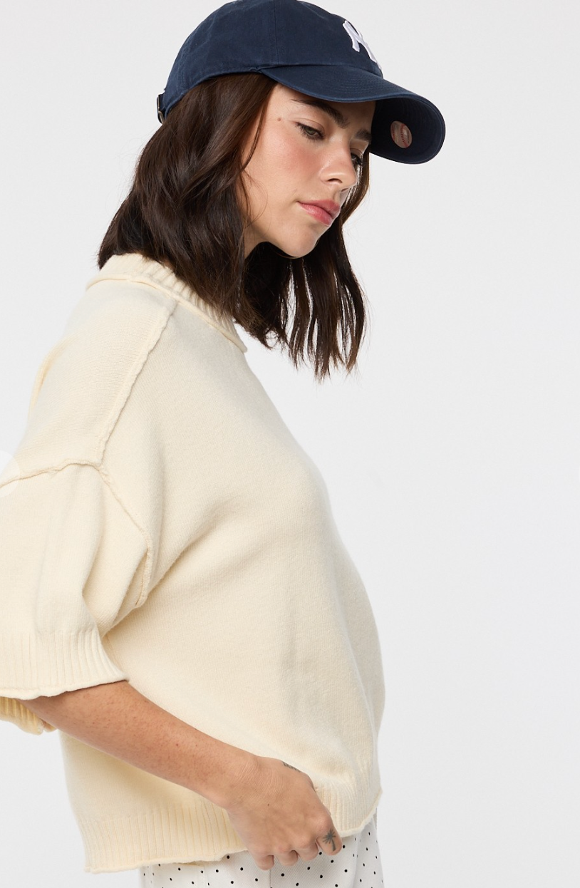 Crew Neck Drop Shoulder Sweater