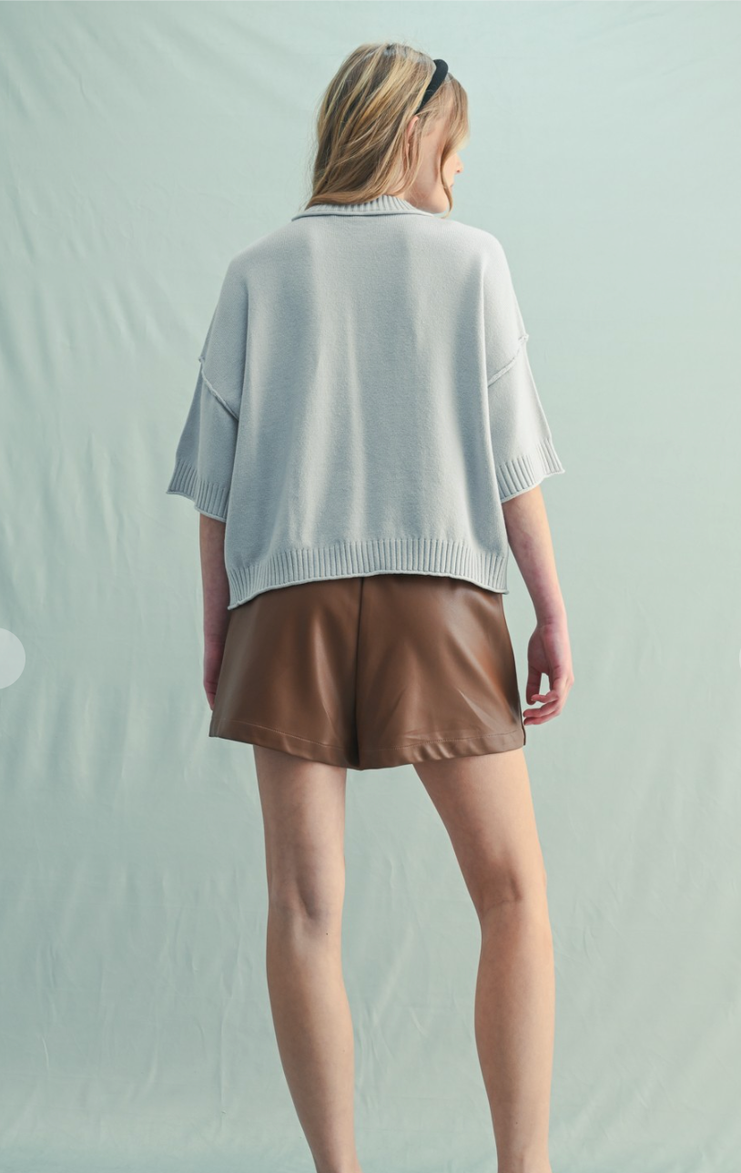 Crew Neck Drop Shoulder Sweater