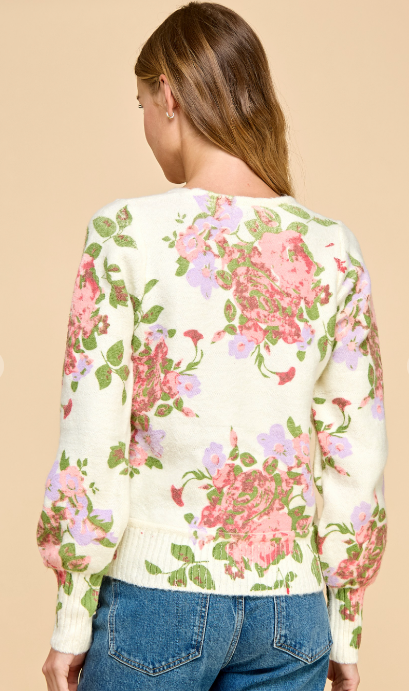 Floral Printed Sweater