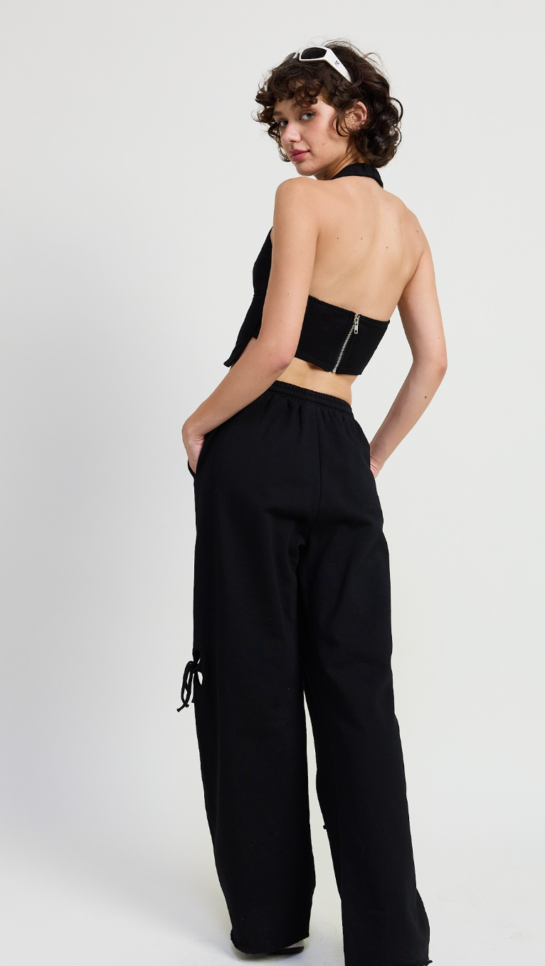 Suede Halter Top