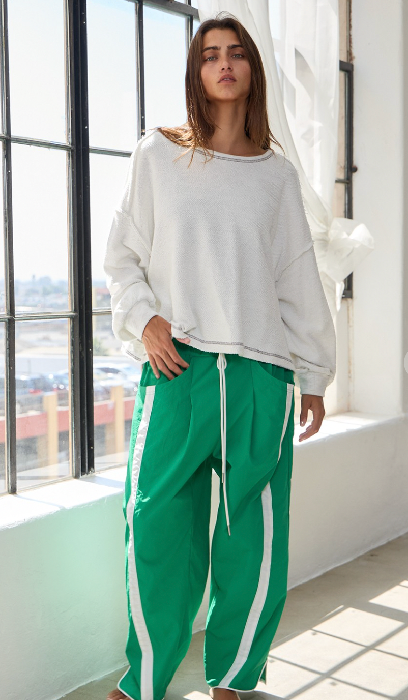Reverse Stitch Open Back Top