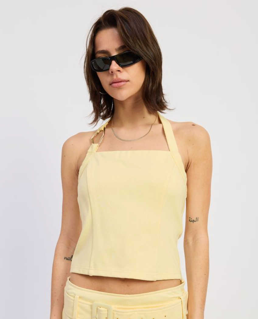 Chain Link Halter Knit Top