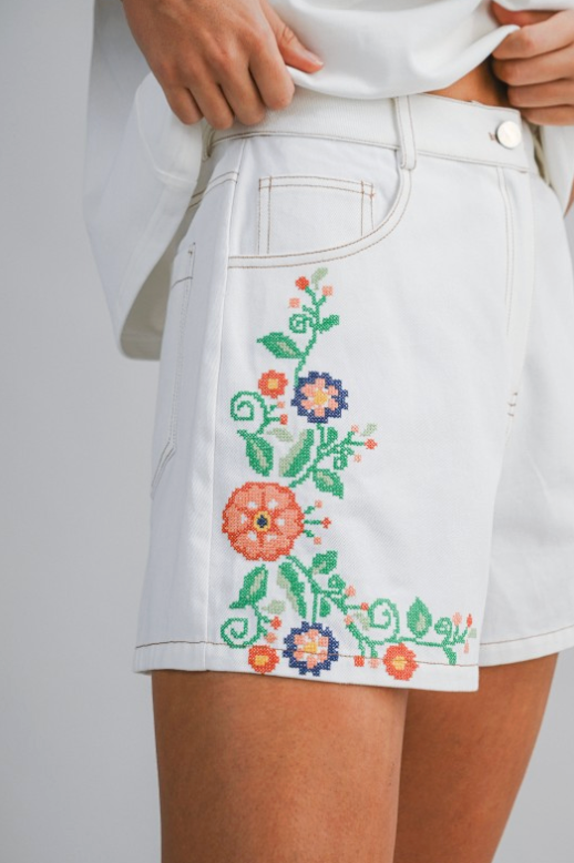 Embroidered Shorts