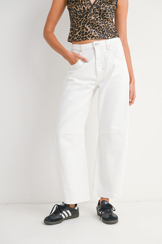 Barrel Jeans with Seam