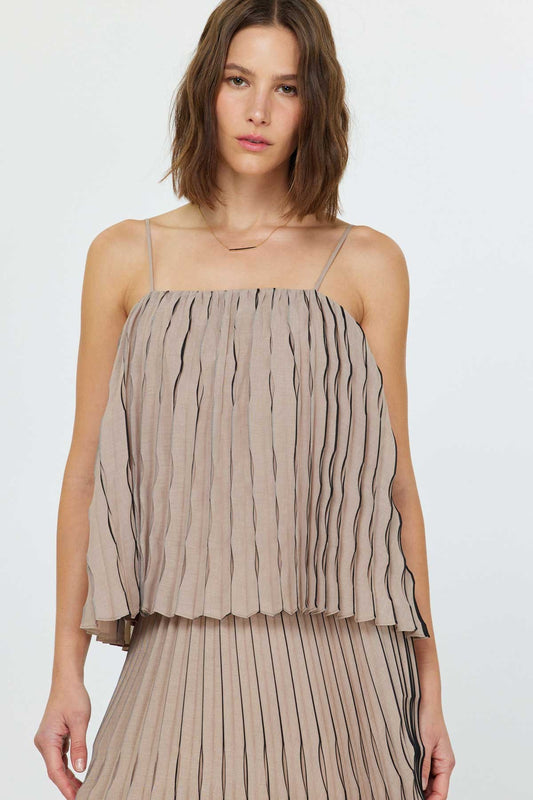 Cami Pleated Top
