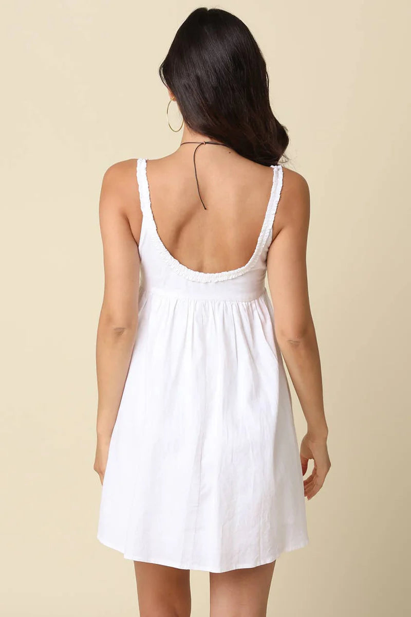 Ethel Babydoll Tie Mini Dress