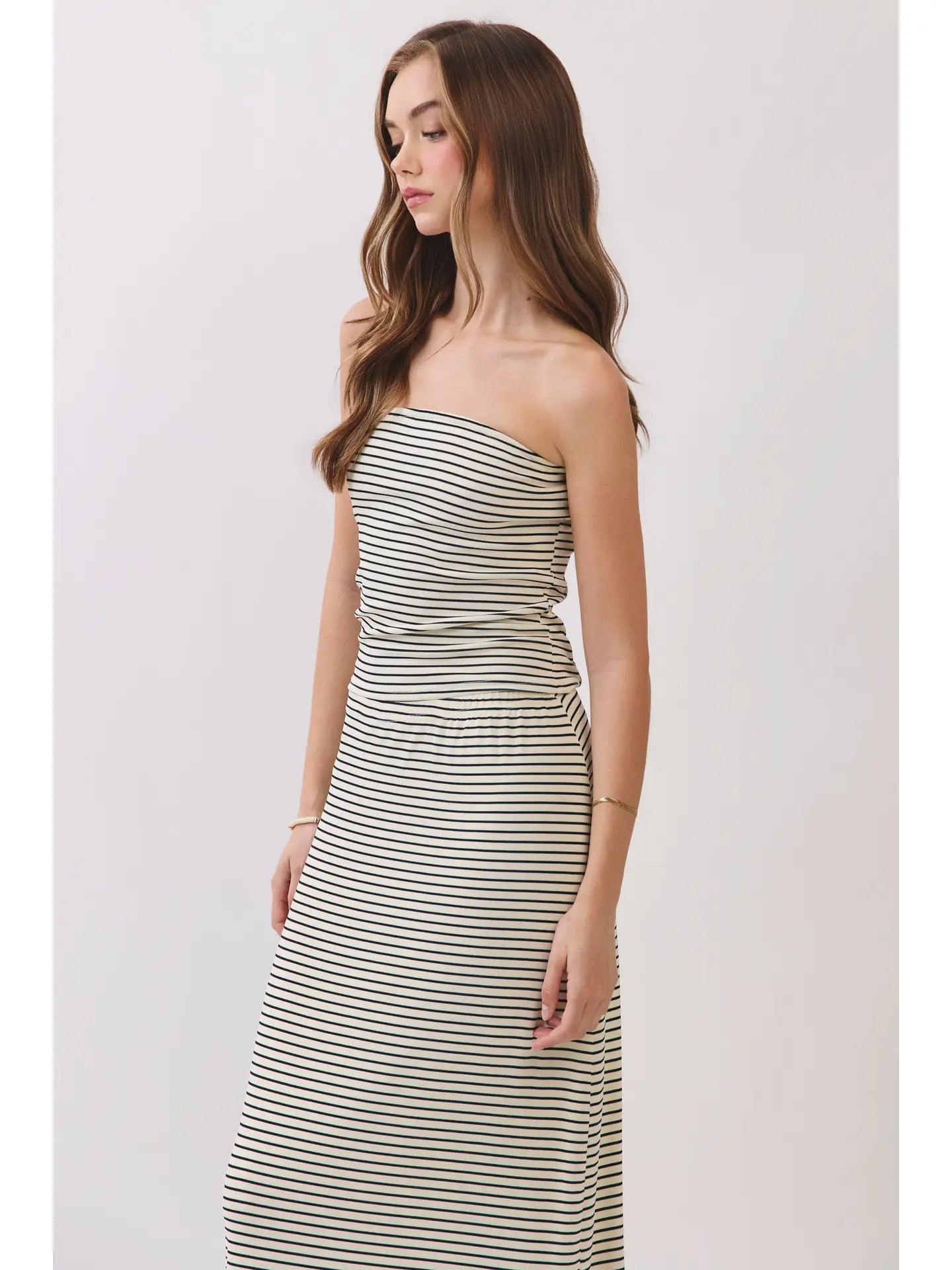Striped Smocked Tube Top
