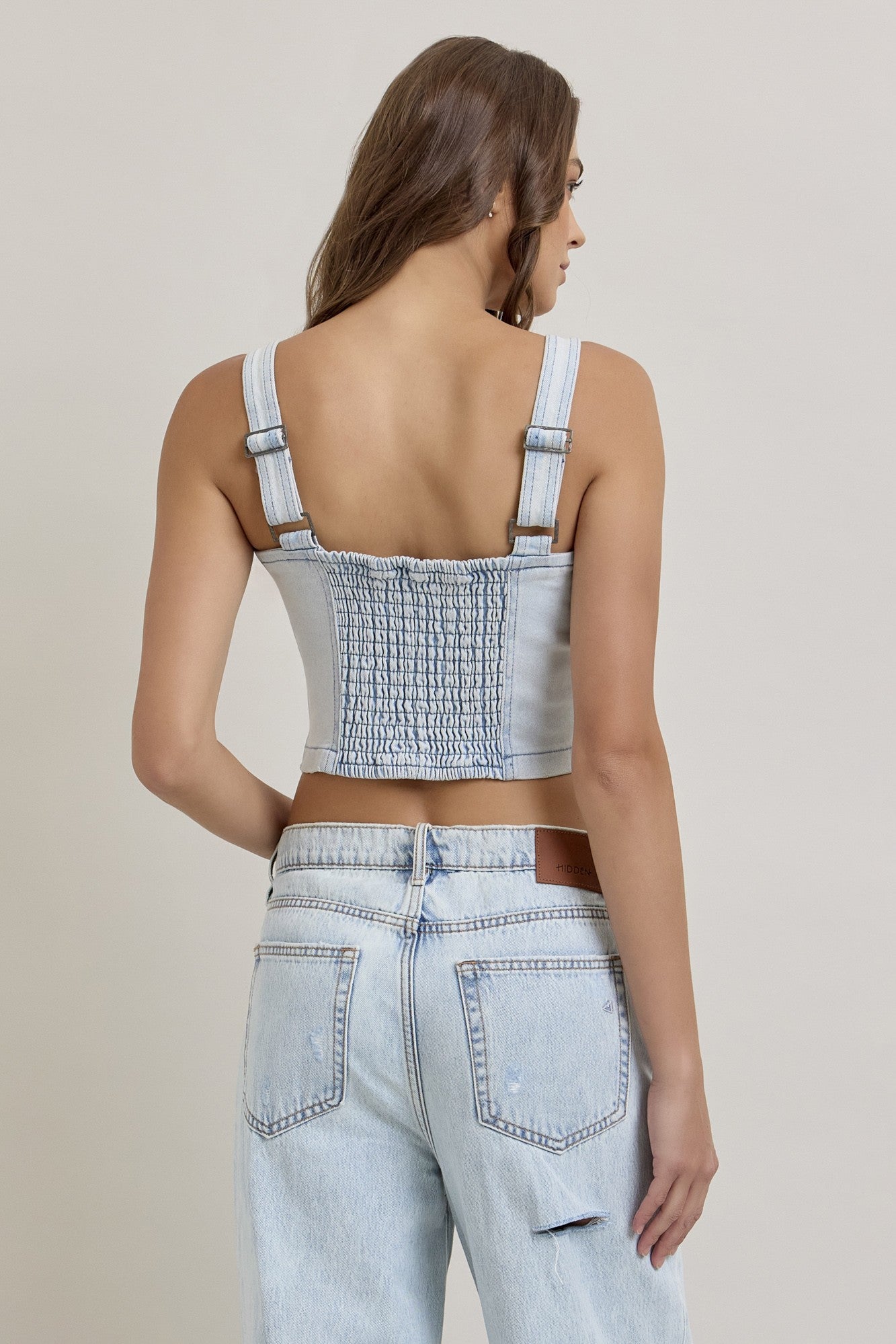 Denim Bustier Top