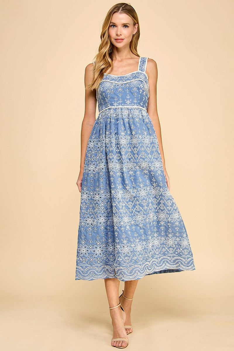 Eyelet Embroidered Dress