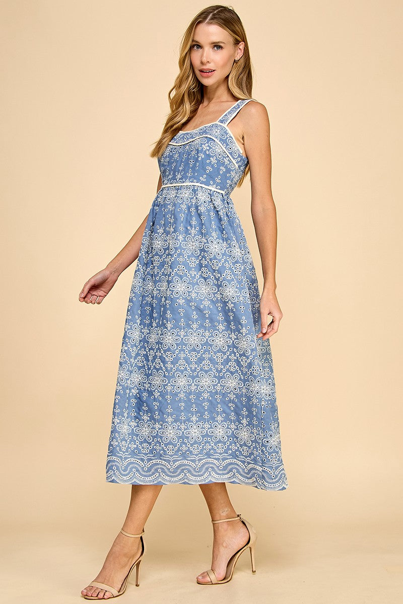 Eyelet Embroidered Dress