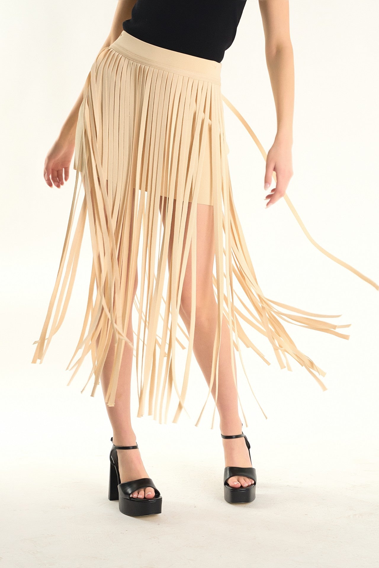 Knit Fringe Skirt