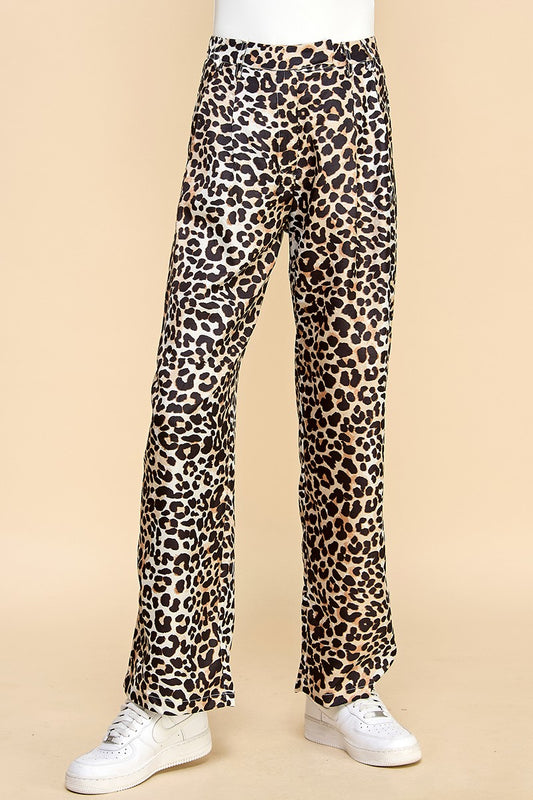 Leopard Print Pleated Pant