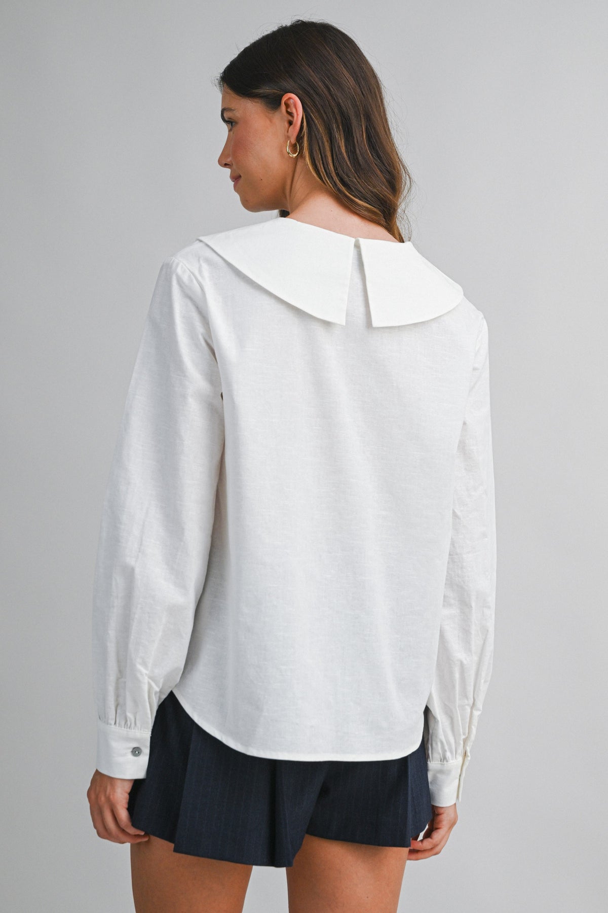 Linen Statement Collar Shirt