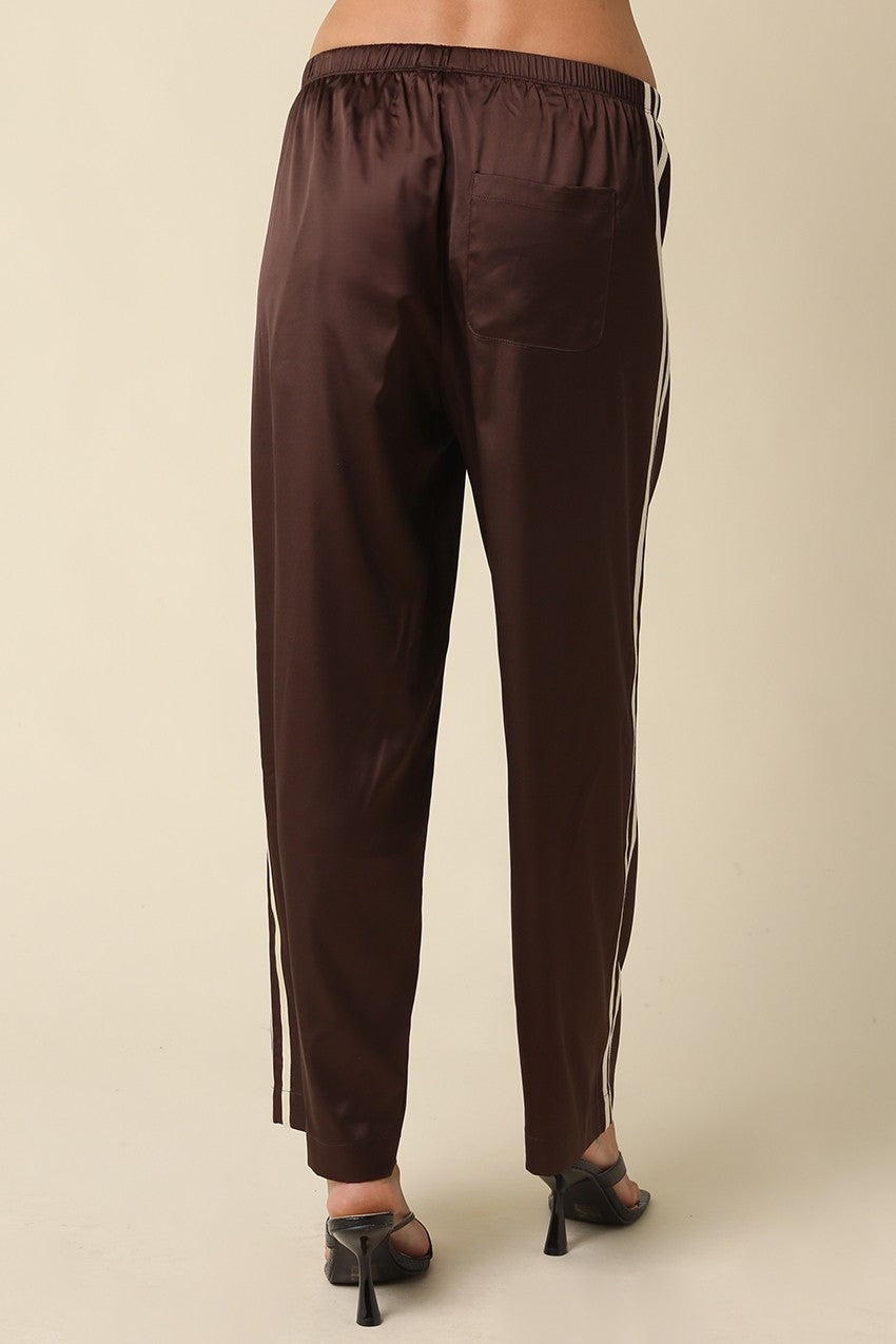 Maggie Satin Track Pants