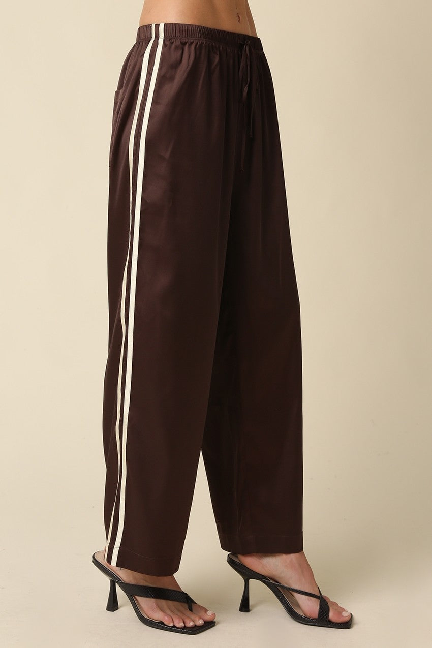 Maggie Satin Track Pants