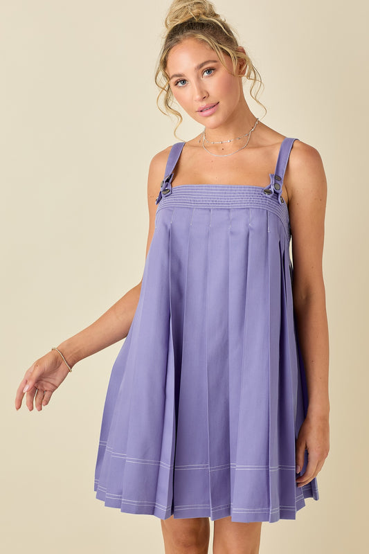 Pleated A-Line Dress