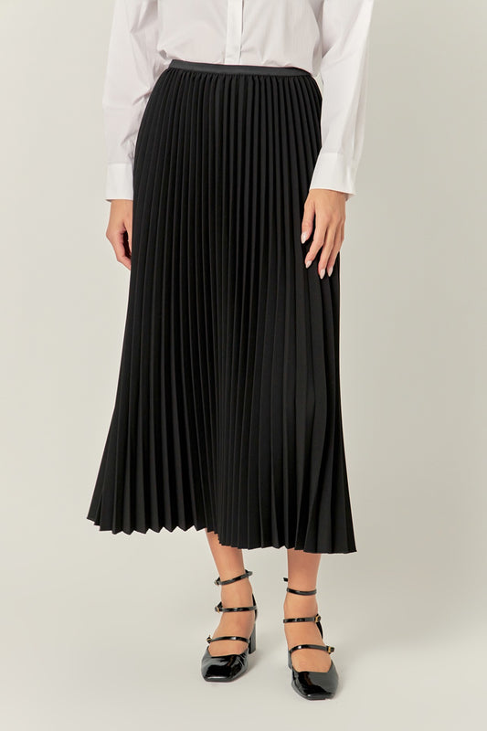 Pleated Midi Skirt