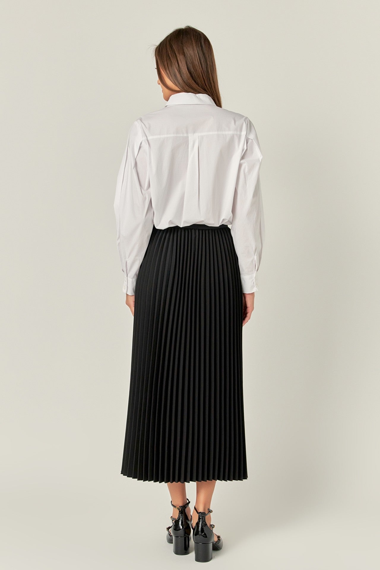 Pleated Midi Skirt