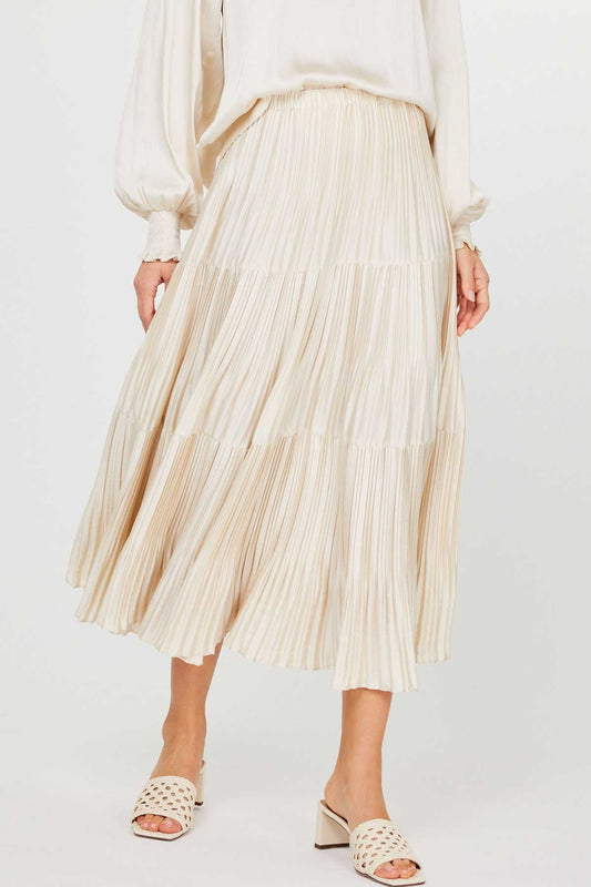 Pleated Three Tier Skirt