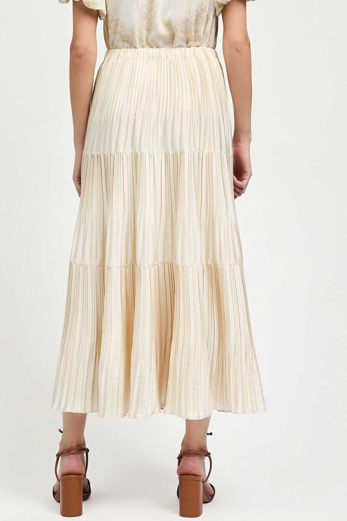 Pleated Three Tier Skirt