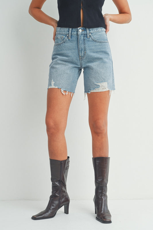 Slightly Distressed Walking Shorts
